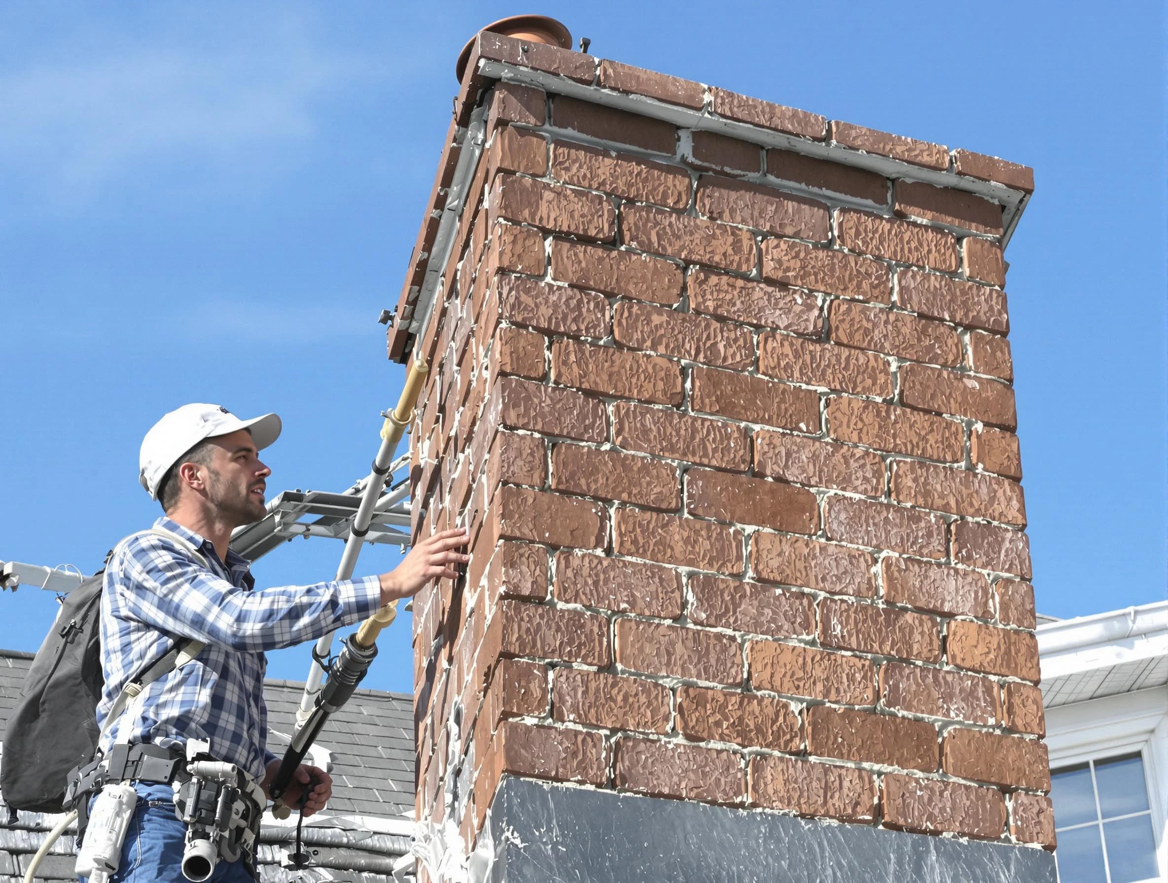 Brickwork for a chimney rebuild by Shawnee Chimney Sweep in Shawnee, OK