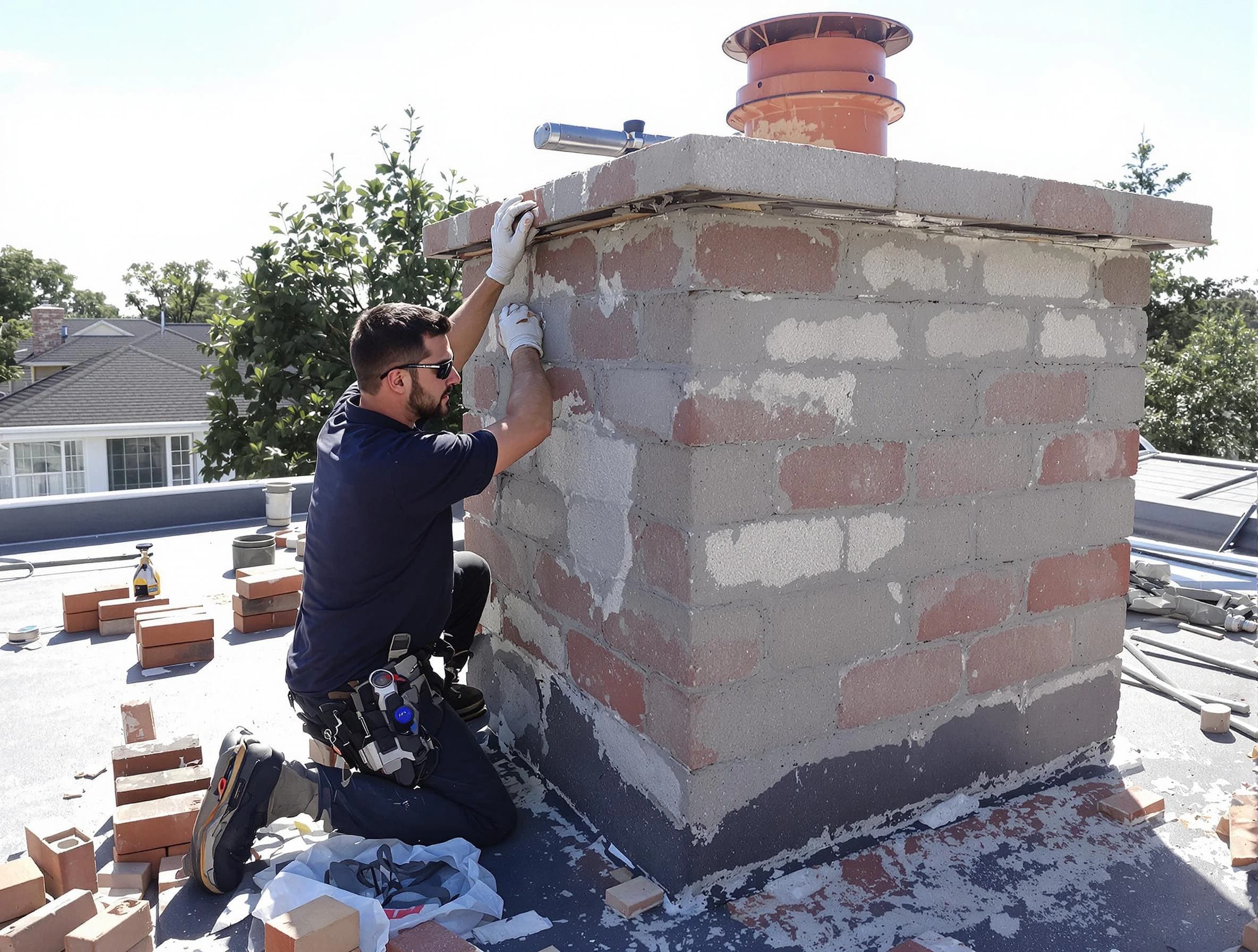 Advanced chimney repair process by Shawnee Chimney Sweep in Shawnee, OK