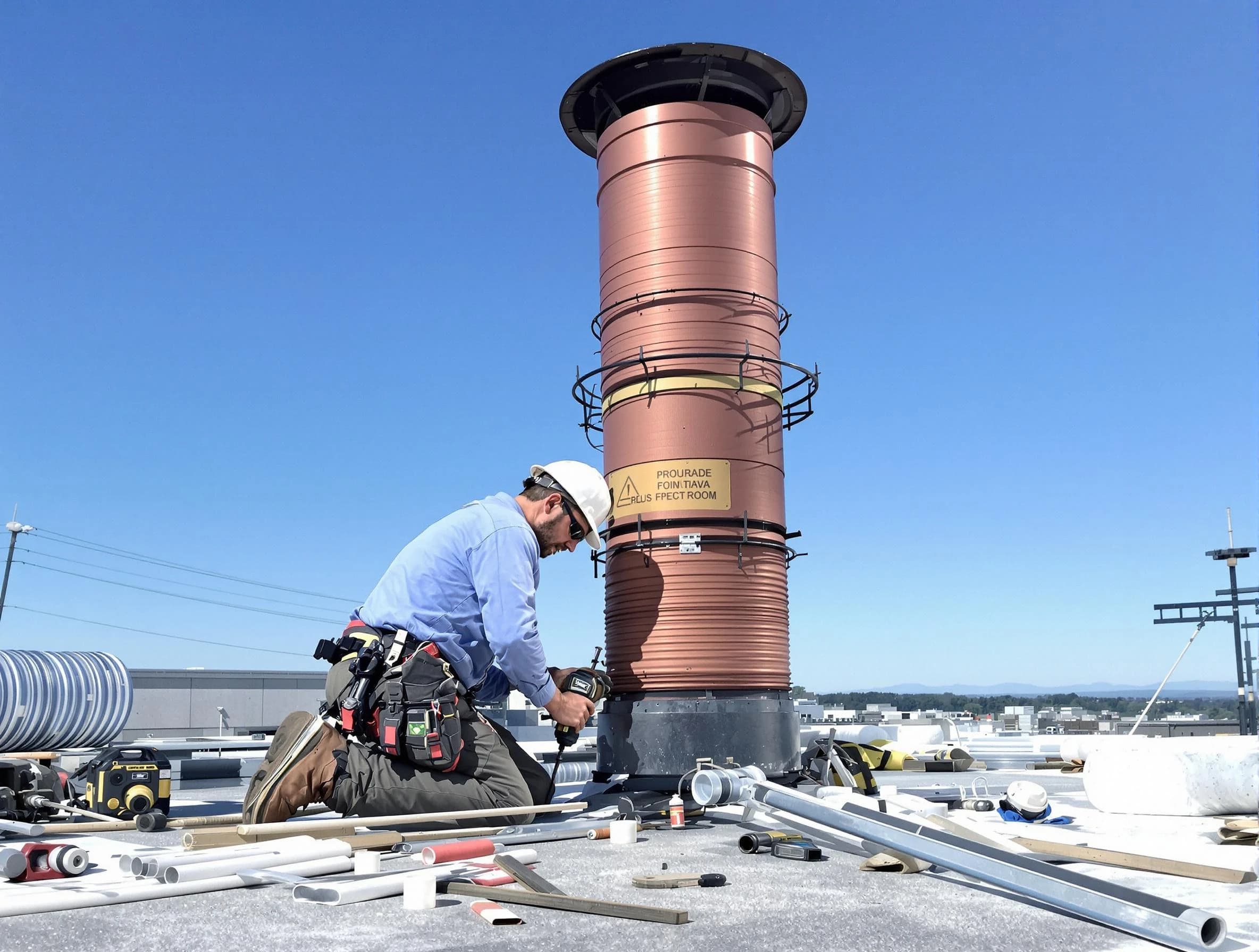Installed chimney liner by Shawnee Chimney Sweep in Shawnee, OK