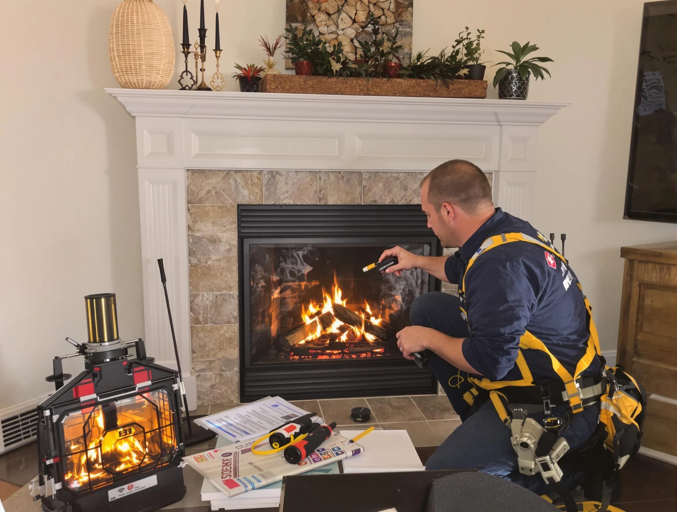 Safety-focused fireplace inspection by Shawnee Chimney Sweep in Shawnee, OK